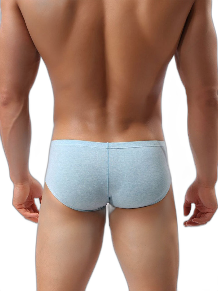 2 Pack Men's U-Pouch Casual Solid Trunks
