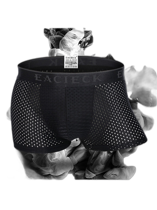 3Pcs Men's Mesh Thin Ice Silk Underwear