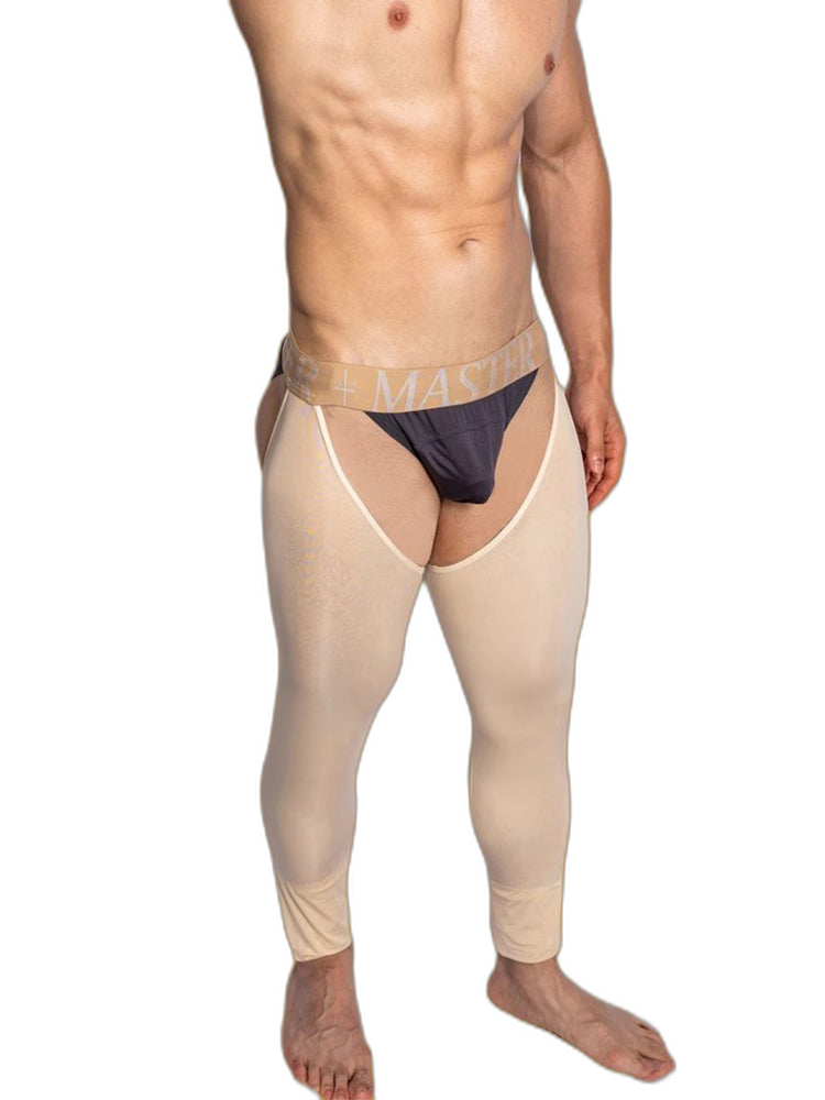 Men's Low-Waist Sexy Hollow Silk-Smooth Semi-Transparent Thermal Pants