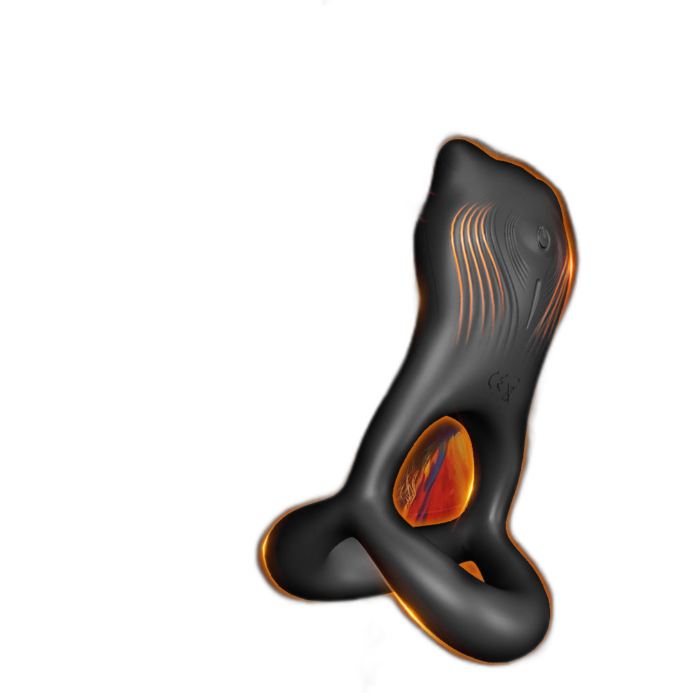 Bull Cock Ring - Vibrating Cock Ring - Double Penetration Cock and Ball Ring