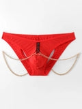 Men's Cutout-Butt Design With Chain Detail Briefs