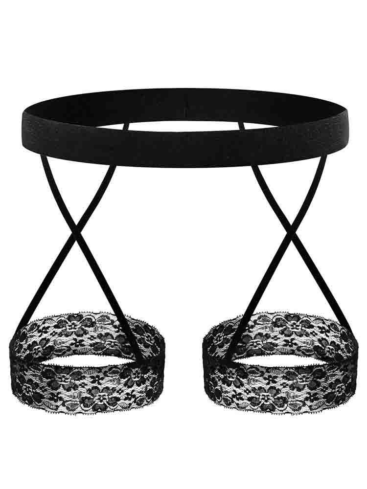 Men's Sexy Lace Garter Thong