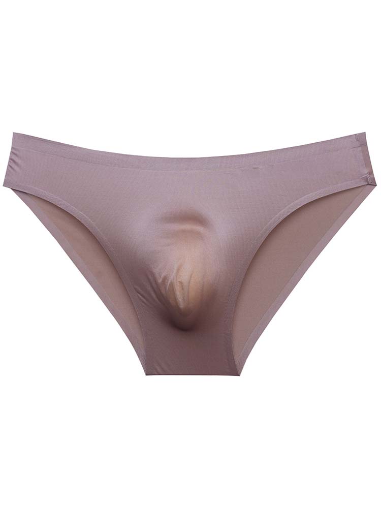 Men's Low Waist Ice Silk Seamless Thin Briefs