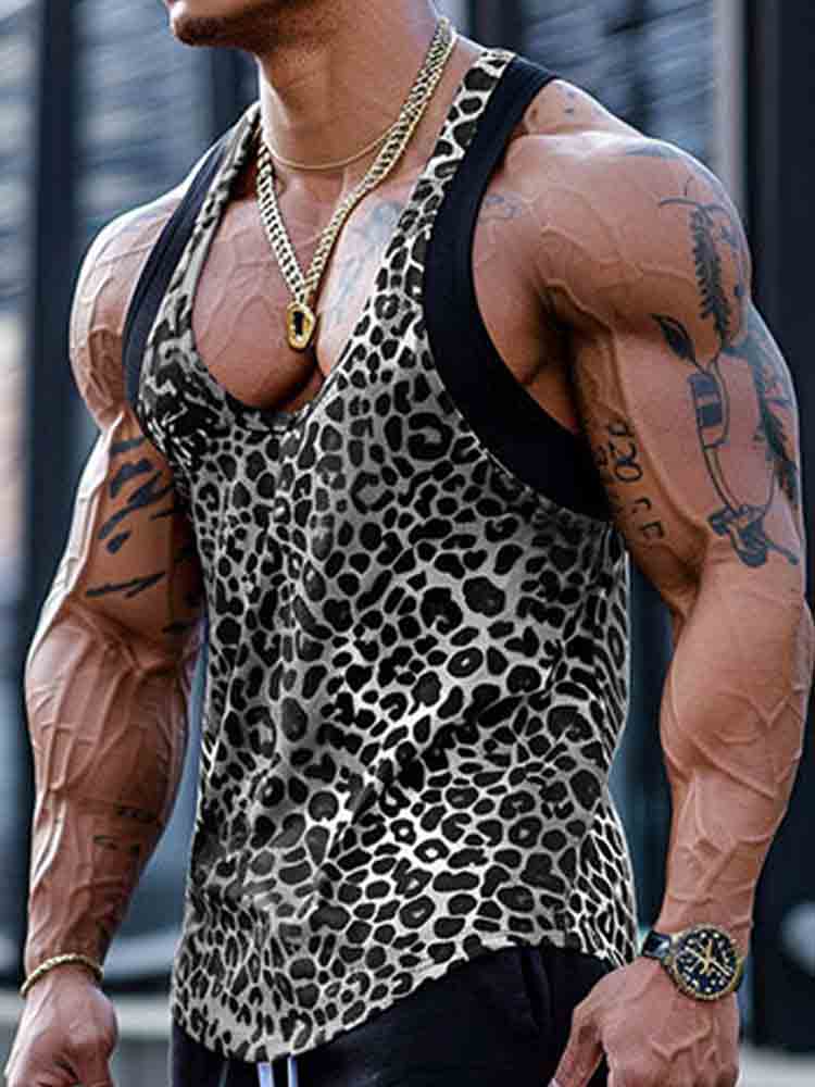 Men's Leopard Print Tank Top