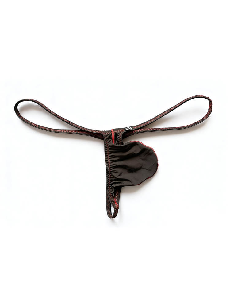 Men's Sexy Low-Rise Thin Strap Large Pouch Thong