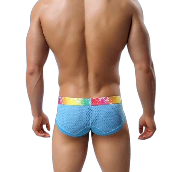 4 Pack Breathable Modal Colored Belt Briefs-rainbow pride underwear
