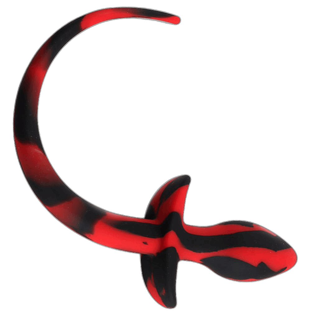 ruff GEAR Silicone Swirl Pup Tail Red