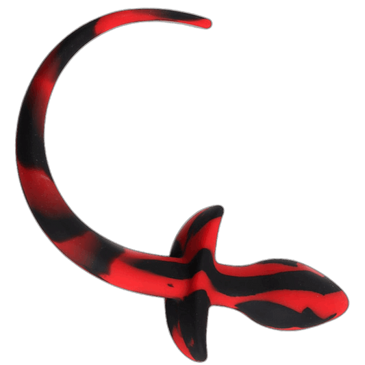 ruff GEAR Silicone Swirl Pup Tail Red