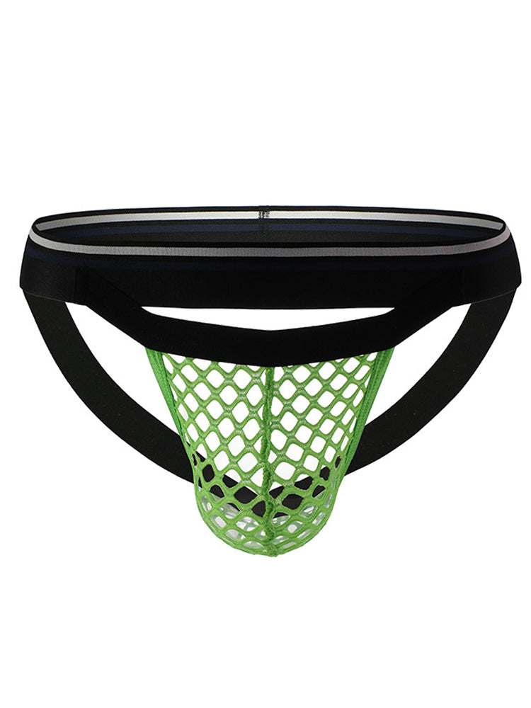 Men's Large Mesh Low Rise Polyester Jockstrap