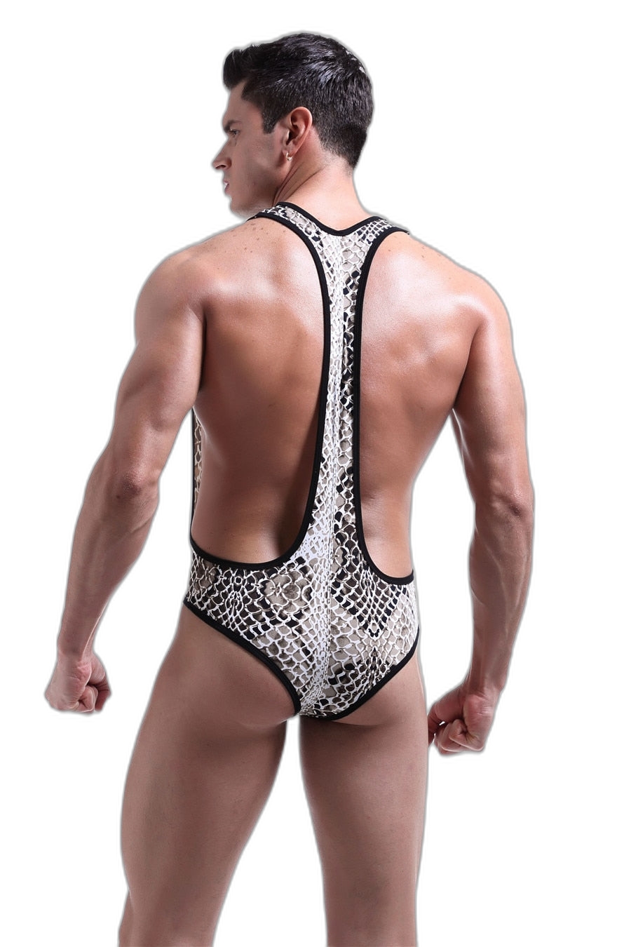 Kinky Camo Wrestling Jockstrap Bodysuit