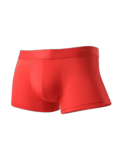 3 Pack Men's Ultra-thin Ice Silk Seamless Solid Trunks