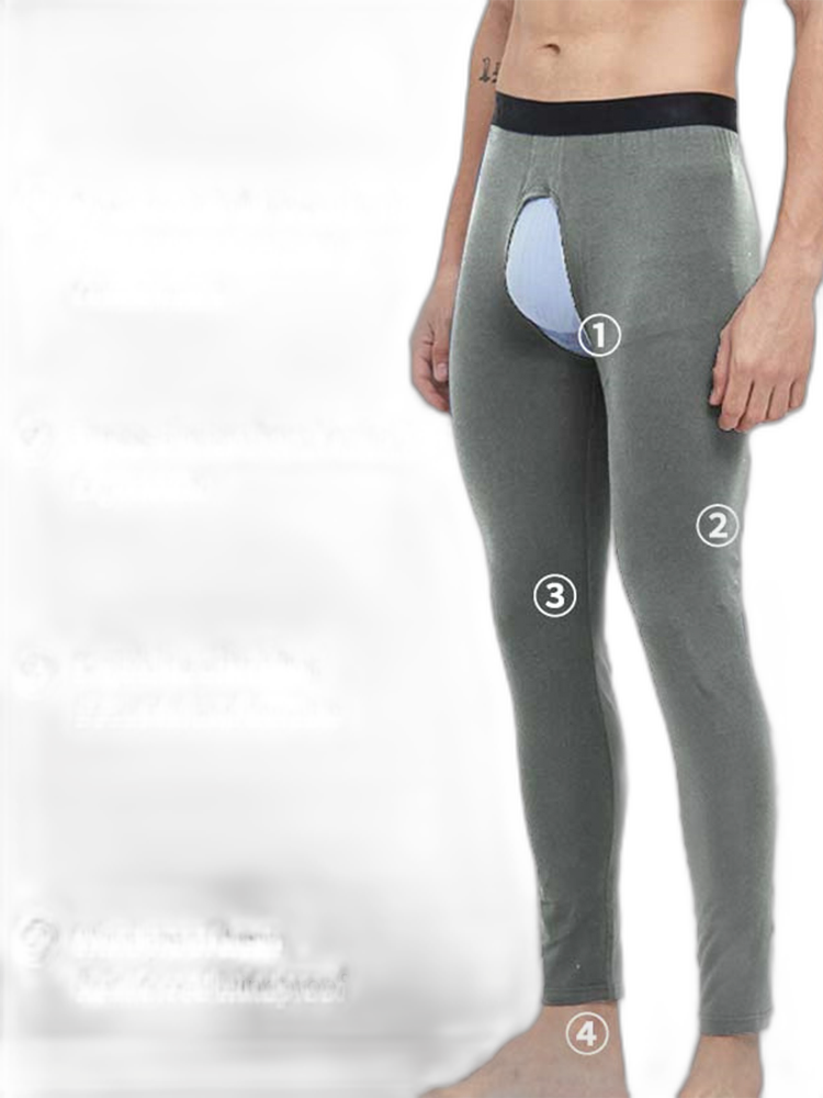 Men's Pure Cotton Open Crotch Breathable Warm Pants