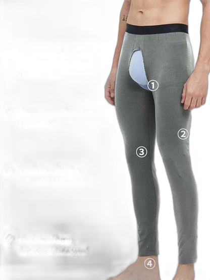 Men's Pure Cotton Open Crotch Breathable Warm Pants