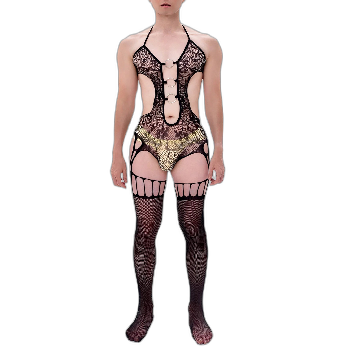 Siren Call Crossdressing Fishnet Bodysuit