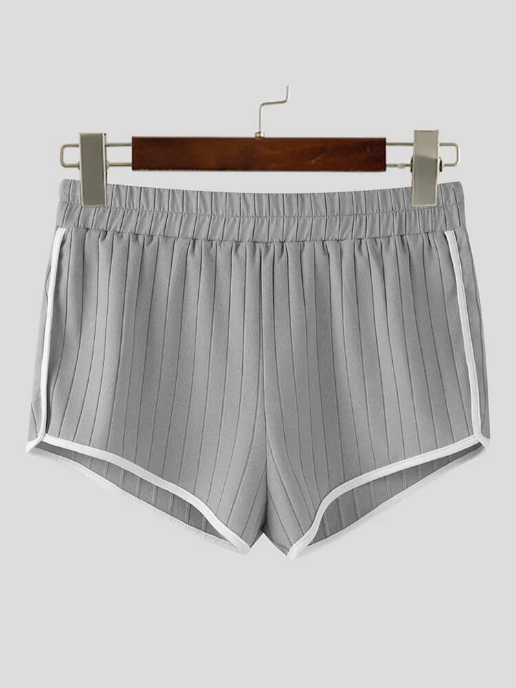 Men's High-Stretch Breathable Ribbed Sports Shorts