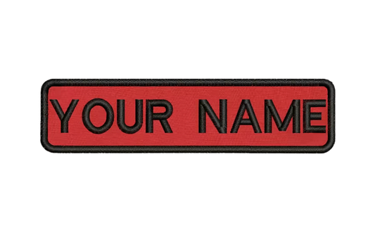 Custom Patch 10cmX2.5cm Red/Black