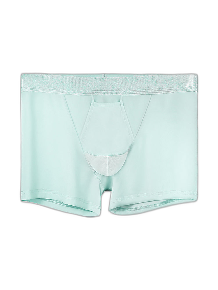 2 Men's Ultra-Thin Ice Silk Detachable Gusset Breathable Trunks