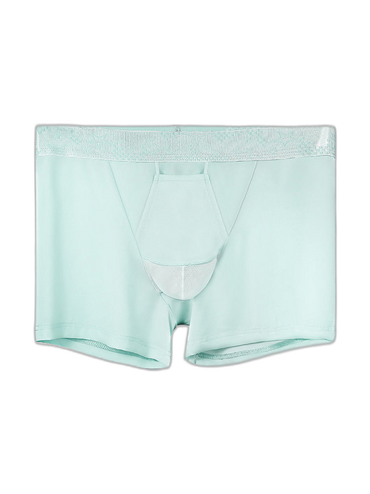 2 Men's Ultra-Thin Ice Silk Detachable Gusset Breathable Trunks