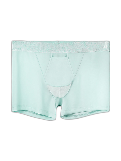 2 Men's Ultra-Thin Ice Silk Detachable Gusset Breathable Trunks