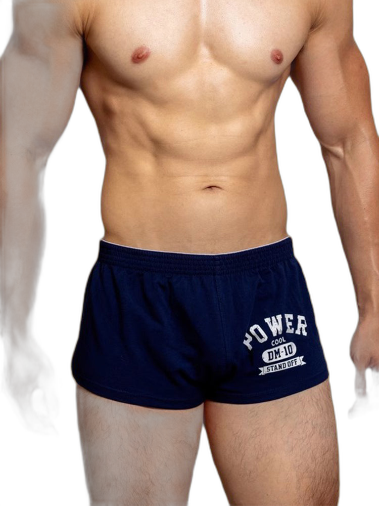2-pack Men's DM Printed Lettering Low Waist Sexy Cotton Boxer Shorts