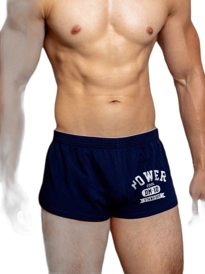 2-pack Men's DM Printed Lettering Low Waist Sexy Cotton Boxer Shorts
