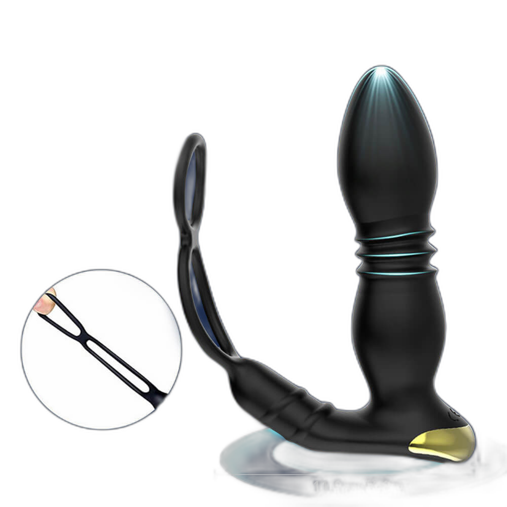 Wave - App and Remote Controlled Prostate Massager with Double Cock Rings