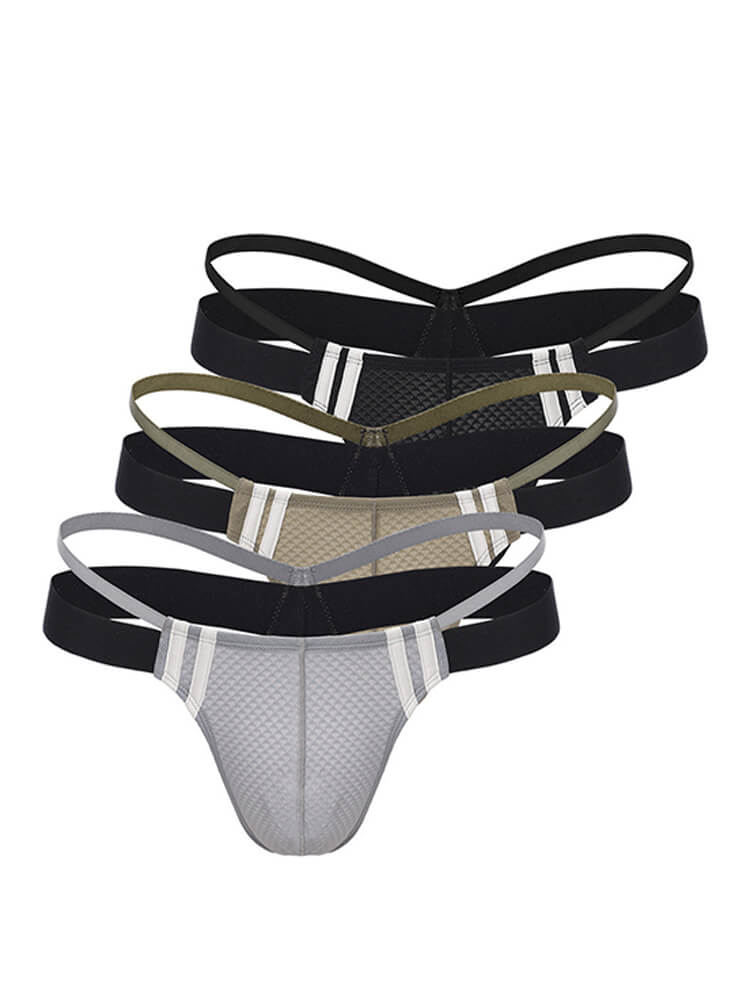 Men's Sexy Snake-Scale Pattern Jacquard Thong
