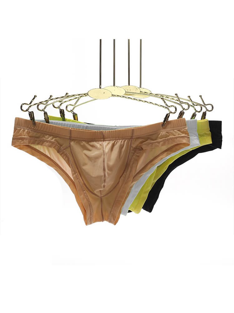 Men's Sexy Transparent U-Convex Pouch Thin Briefs