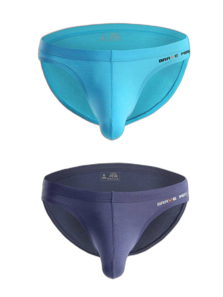 2 Pack Men's Comfortable Cotton Large Pouch Sports Bikini