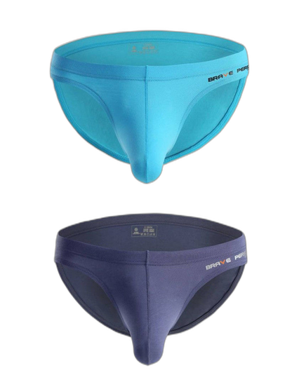 2 Pack Men's Comfortable Cotton Large Pouch Sports Bikini