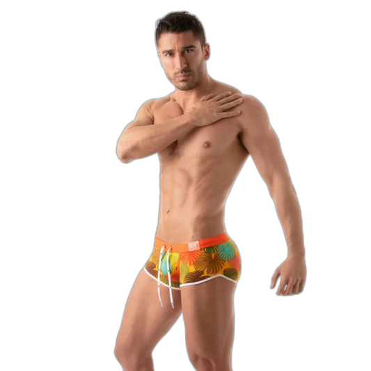 TOF Paris Floral Swim Trunks Yellow