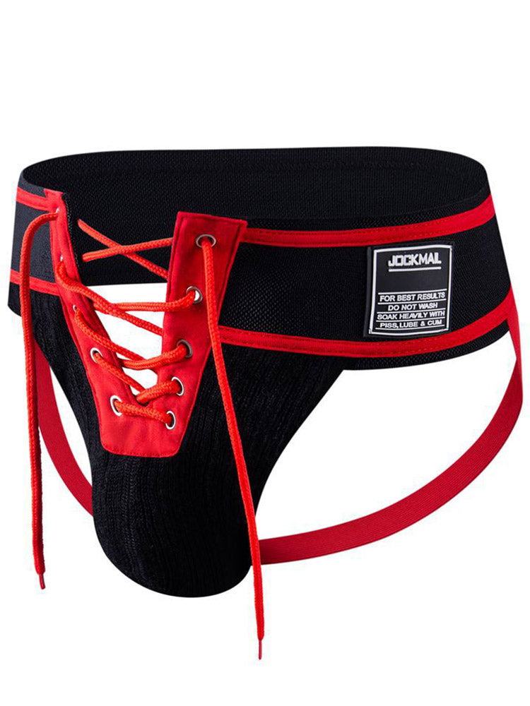 Men’s Lace-Up Camo Thong – Soft Stretch & Adjustable Fit