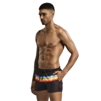 Striped Casual Swim Shorts