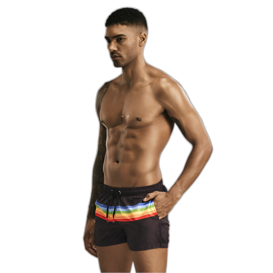 Striped Casual Swim Shorts