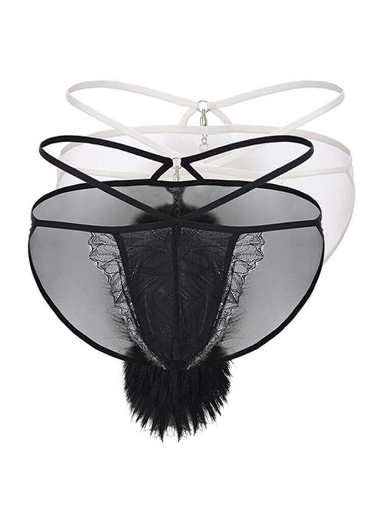 Men's Detachable Accessory Sexy Lace Briefs