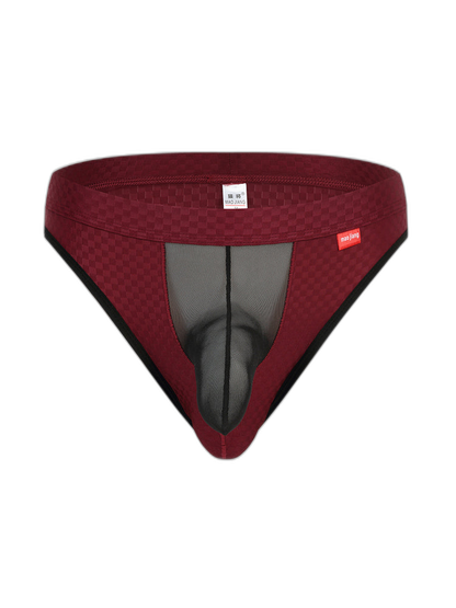 2 Pack Men's Sexy Thongs with Transparent Elephant Trunk