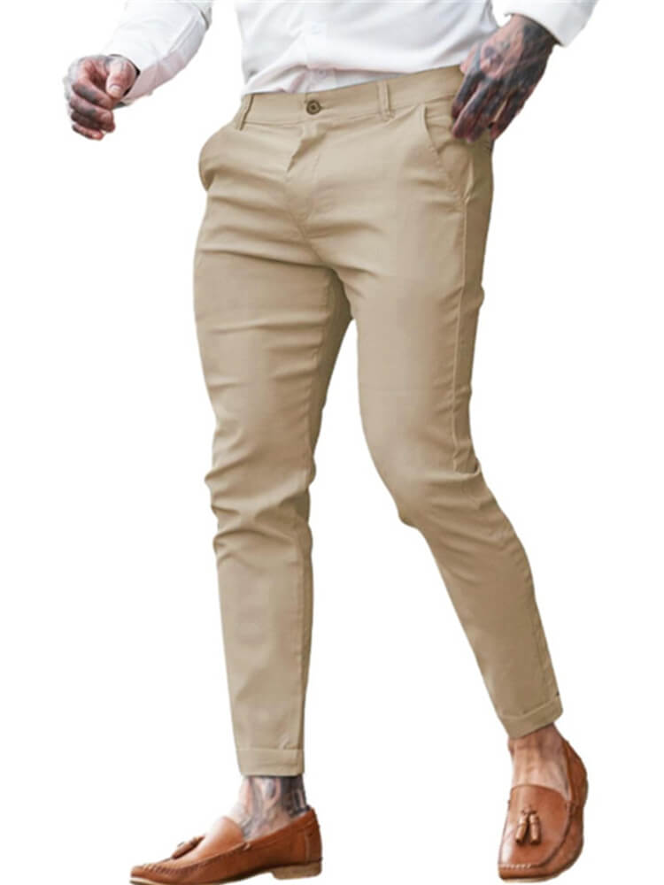 Men's Solid Color Slim Fit Street Fashion Pants