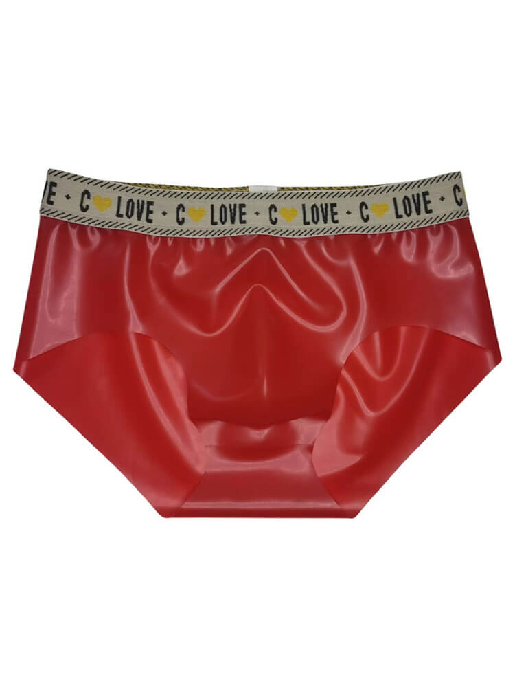 Men's Sexy Seamless Semi-Transparent Latex Briefs