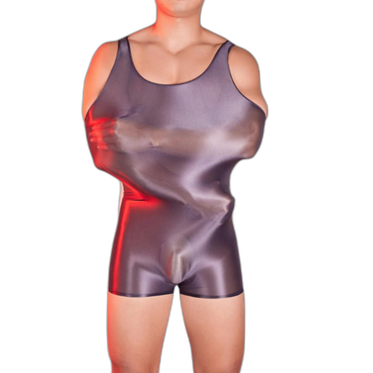 Glossy Transparent Wrestling Fantasy Bodysuit