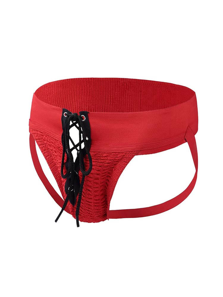 Men's Wide Belt Sexy Lace-Up Jockstrap