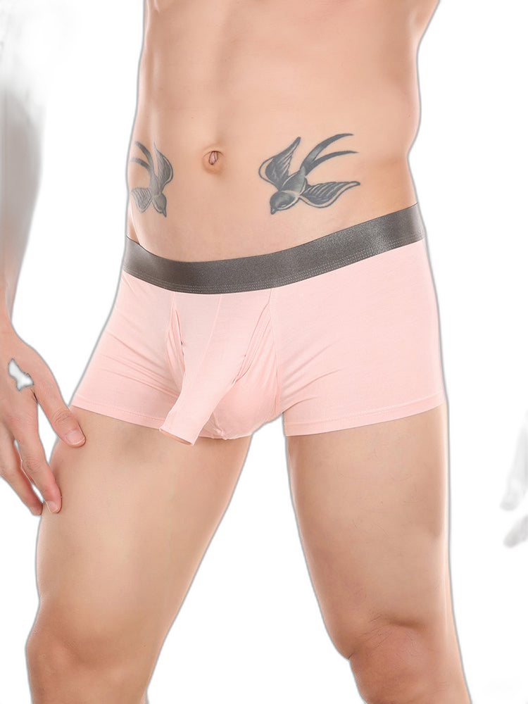 Men’s Dual Ball Pouch Trunks With Fly Front