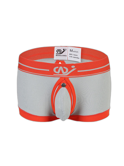 2 Pack Men's Large Pouch Back Opening Sexy Trunks