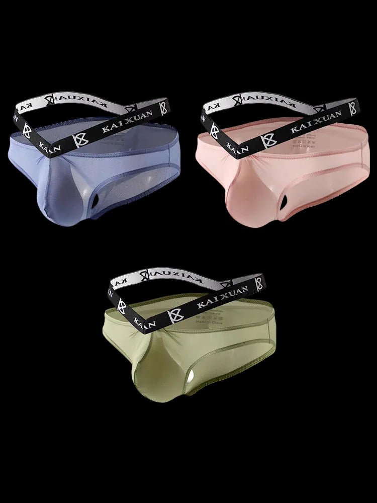 3 Pack Dual Waistband Mesh Stretch Briefs - The Pup Play Hub
