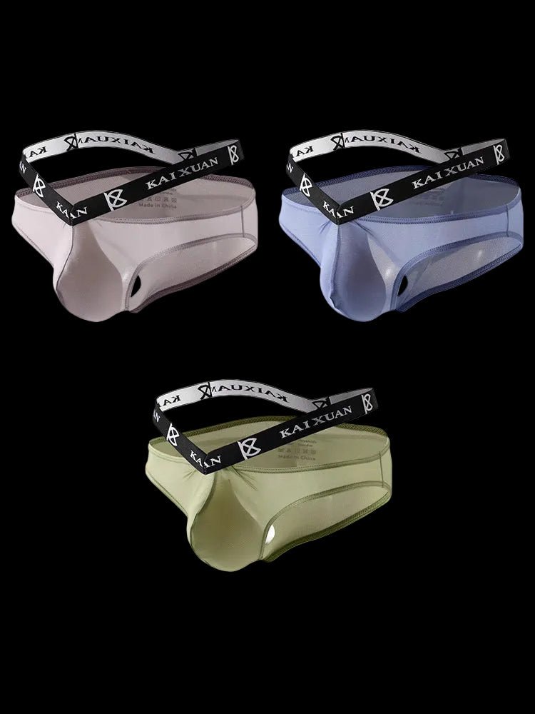 3 Pack Dual Waistband Mesh Stretch Briefs - The Pup Play Hub