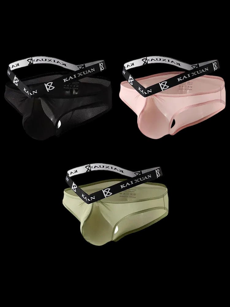 3 Pack Dual Waistband Mesh Stretch Briefs - The Pup Play Hub