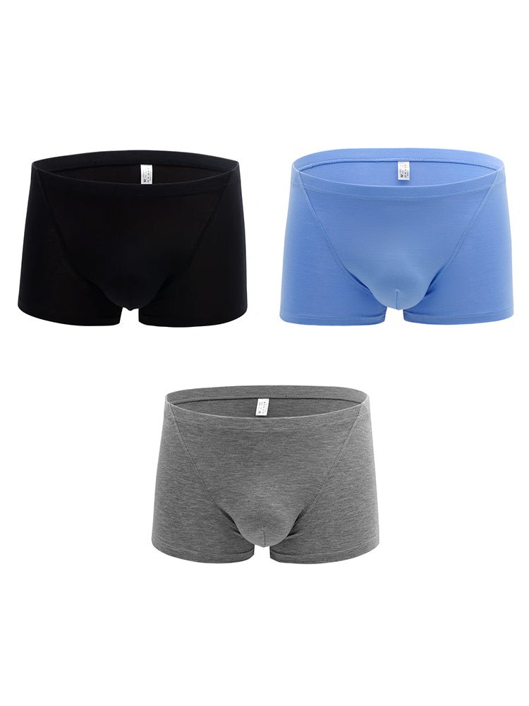 3 - pack Men's Bamboo Fiber U - pouch Boxer Briefs - The Pup Play Hub