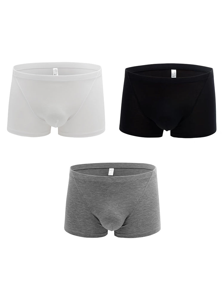 3 - pack Men's Bamboo Fiber U - pouch Boxer Briefs - The Pup Play Hub