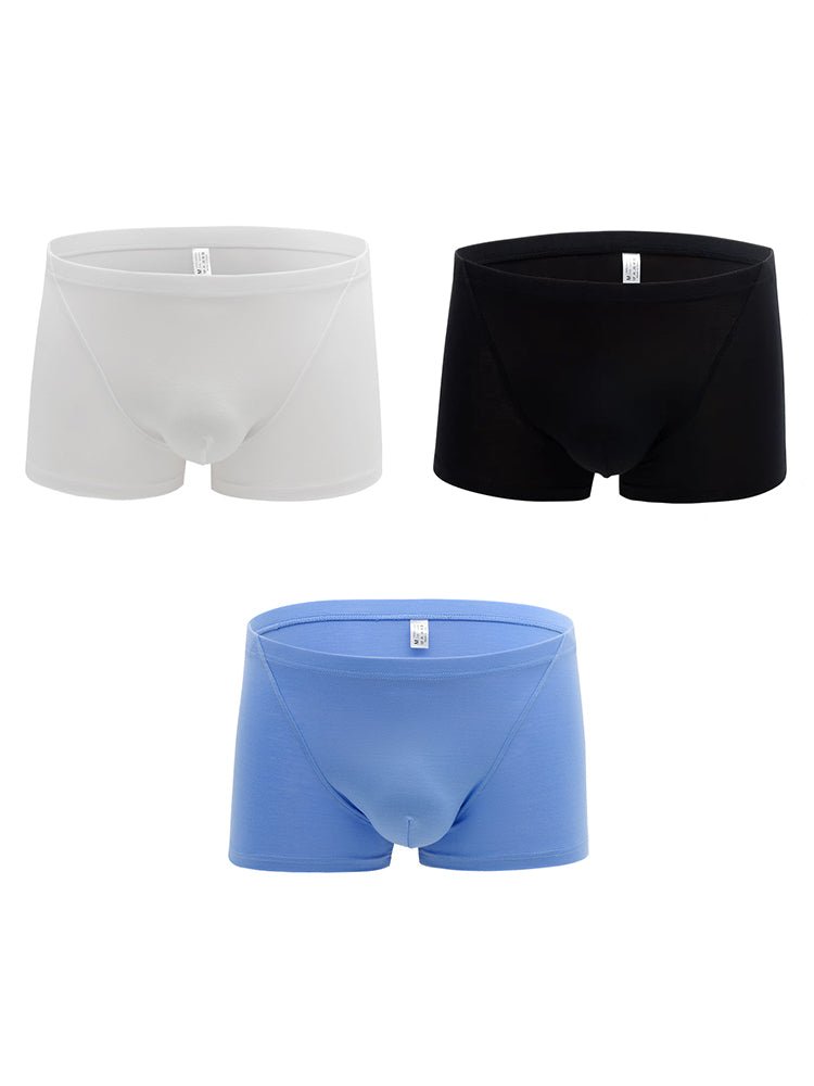 3 - pack Men's Bamboo Fiber U - pouch Boxer Briefs - The Pup Play Hub