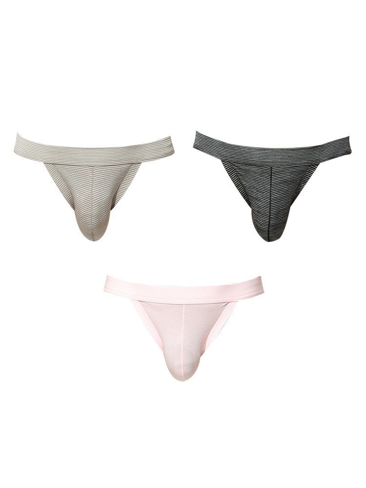 3 Pack Men's Breathable Mesh Odor - Resistant Solid Color Sexy Briefs - The Pup Play Hub