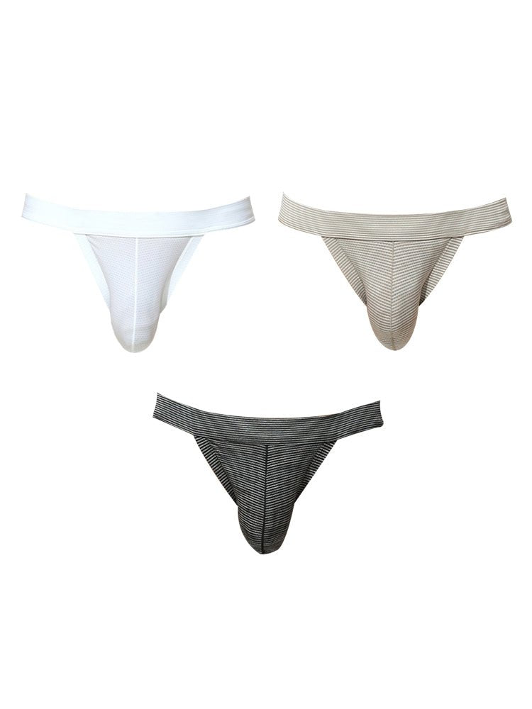 3 Pack Men's Breathable Mesh Odor - Resistant Solid Color Sexy Briefs - The Pup Play Hub